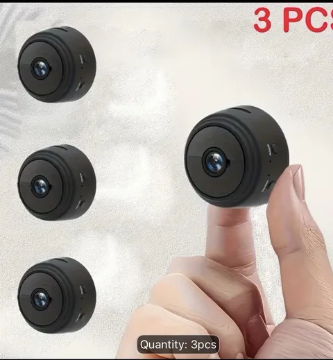 3-Pack Mini Wireless IP/Network Surveillance Cameras, Black, Color Mode