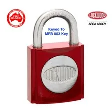 LOCKWOOD Padlock 40mm -Keyed Alike To Fire Brigade #003 Key-MFB