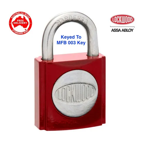 LOCKWOOD Padlock 40mm -Keyed Alike To Fire Brigade #003 Key-MFB