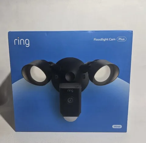 Ring - Floodlight Cam Plus Outdoor Wired 1080p Surveillance Camera - Black