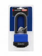 ABUS 70IB/45HB63 Weatherproof Padlock Long Shackle Brass Marine Lock Blue