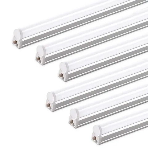 Barrina (6 Pack LED T5 4 Feet-6 Power Cords, 6500k Super Bright White