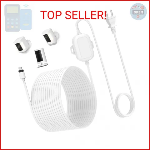 Power Adapter for Ring Outdoor Cam Plus/Ring Spotlight Cam Plus/Pro (Battery), 2