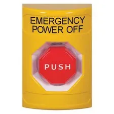 Safety Technology International Emergency Power Off Push Button,Yellow