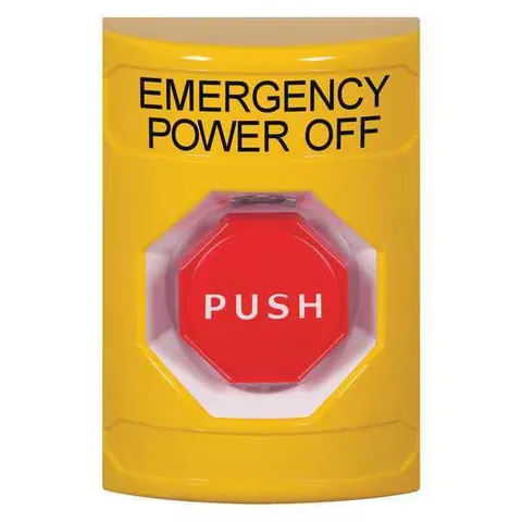 Safety Technology International Emergency Power Off Push Button,Yellow