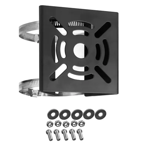 Universal Vertical Pole Mount for Security Camera, Solid Metal Mounting Corne...