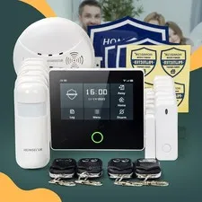HOMSECUR Wireless WIFI 4G 2G SMS Autodial Home 4.3" Alarm System Touch Screen