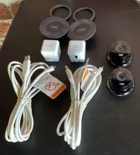 Lot of 2 Google Nest Cam Indoor Security Camera A0005 1st Gen Wired Pre-owned