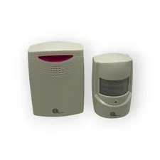 1byone Wireless Driveway Alert Alarm Kit 1 Motion Sensors Receiver Chime White