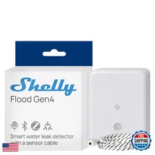 Shelly Flood Gen4 Wifi Bluetooth Zigbee Matter Smart Flood Sensor Leak Sensor