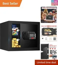 1.2 Cuft Safe Box Fireproof Waterproof, Digital Security Safes for Home Use F...