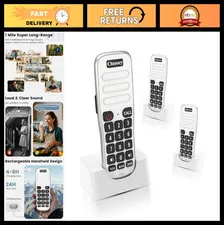 Wireless Intercom System for Home & Office, 1 Mile Range, Rechargeable, 10-Chann