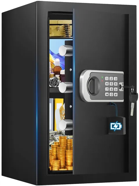 [19.7" Tall] Safe Box, 3.5 Cuft Home Safes with Fireproof Waterproof Bag, Sec...