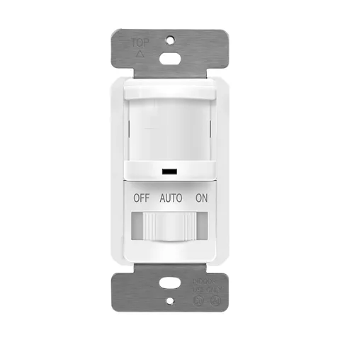 in Wall PIR Motion Sensor Light Switch, Occupancy Sensor Switch, On/Off Overr...