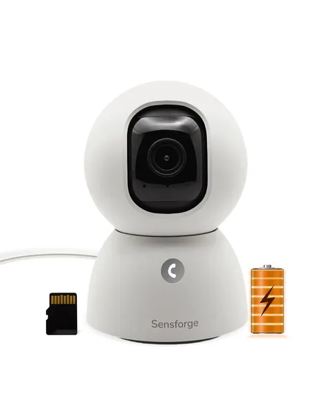 2.5K Rechargeable Pan-Tilt Security Camera, 360° Dual-Band WiFi Home Camera, ...