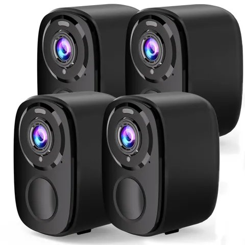 4Pack Wireless Home/Outdoor Security Cameras, 5MP Battery Powered Security Ca...