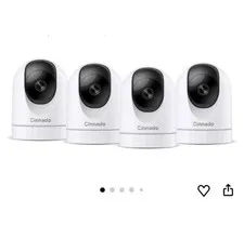Cinnado D1 2K Indoor Security Camera 4-Pack Wi-Fi Night Vision Alexa
