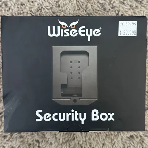 WiseEye Security Box Steel Camera Lock Box Black, Theft/Animal Deterrent