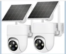 Oculview 2K Solar Security Cameras Wireless Outdoor, 2PCS Outdoor Camera Wireles