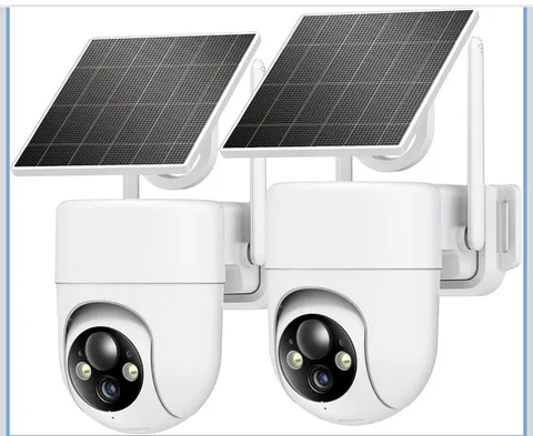 Oculview 2K Solar Security Cameras Wireless Outdoor, 2PCS Outdoor Camera Wireles