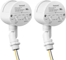 2 Pack Motion Sensor, 180-Degree Replacement Motion Detector, Adjustable Time &