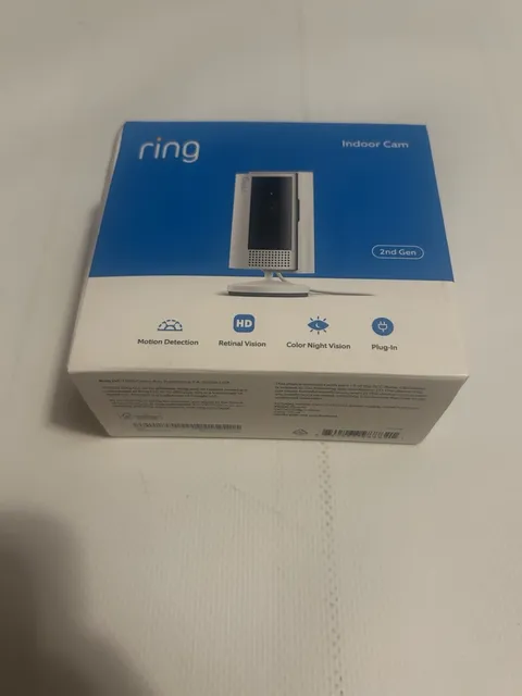 Ring Indoor Cam (2nd Gen) HD Wi-Fi Plug-In Indoor Camera, Motion Detect, White