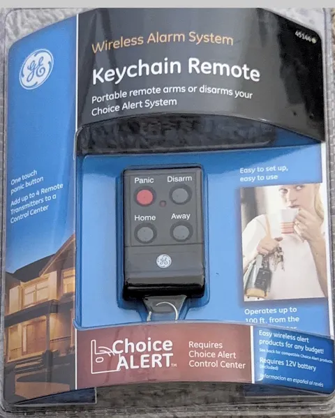 Wireless Alarm System Keychain Remote Home House GE Choice Alert Alarm New 45144