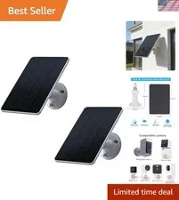 2 Pack High-Efficiency Solar Panels for WYZE Cam Pro - Adjustable Mount Included