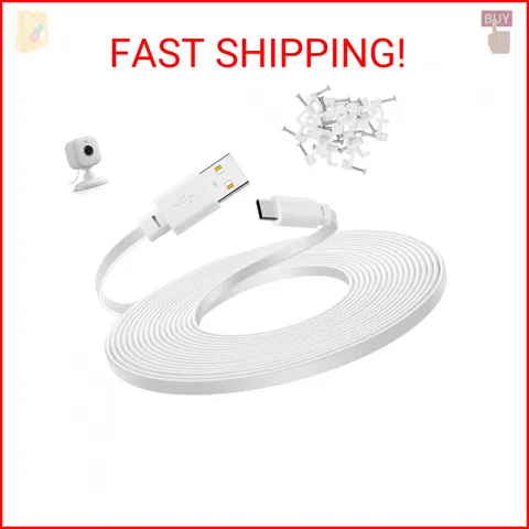 Smays 30 ft Power Cord for Blink Mini 2 Security Camera, Blink Outdoor 4, Long U