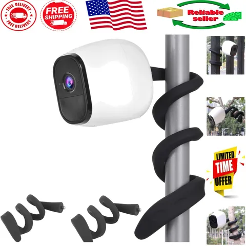 Sturdy 2 Pack Flexible Mounts for Arlo Cameras - Attach Anywhere Effortlessly