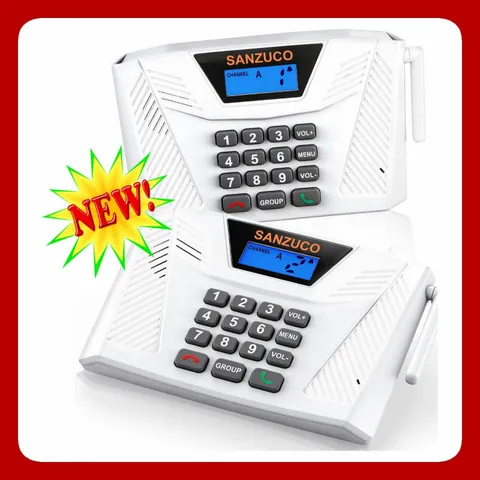 Sanzuco 60L Wireless Intercom System 2Pack Full Duplex 1700ft 2 Way Talk NWT