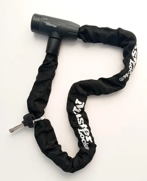 Master Lock 8391BLKEC Hardened Steel Keyed Bike Chain Lock 3ft