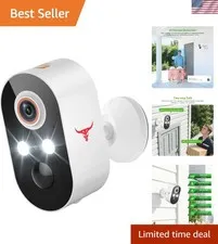 Color Night Vision Security Camera with Motion Detection & Long Battery Life