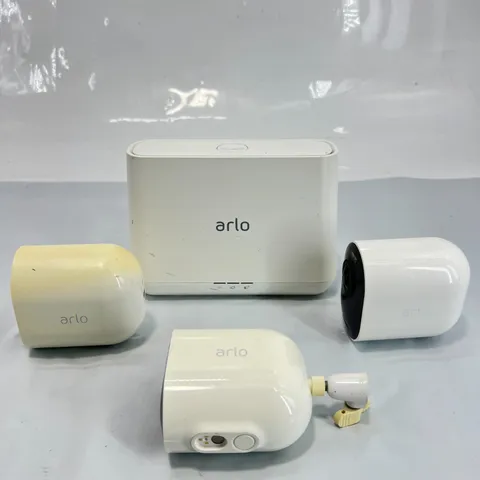 Lot of 3 Arlo Pro 3 VMC4040P Wireless Security Camera W Base Station VMB4000