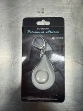 NEW Personal Safety Alarm Keychain White 125 Decibel Pull Chain Activation 
