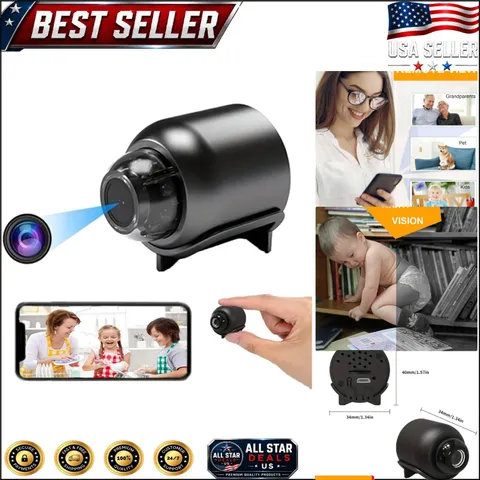 Compact Indoor Outdoor Wireless Camera - App Control with 26ft Night Vision