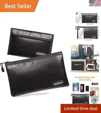 Fireproof Money Bag - 10.6"x6.7" & 5"x8" Small Fireproof Bags, Bank Deposit &...
