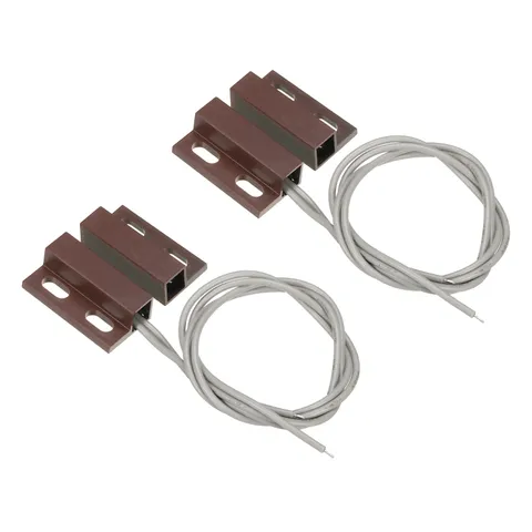 Magnetic Reed Switch 2 Pack NA Wired Surface Mounted Brown