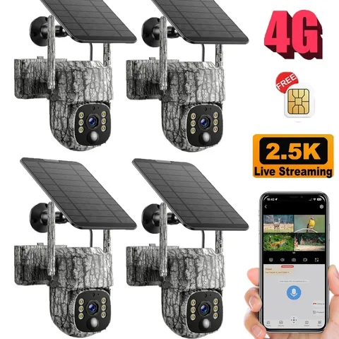 Solar Wireless Battery Trail Camera with 360° View Motion Activated Wildlife Cam