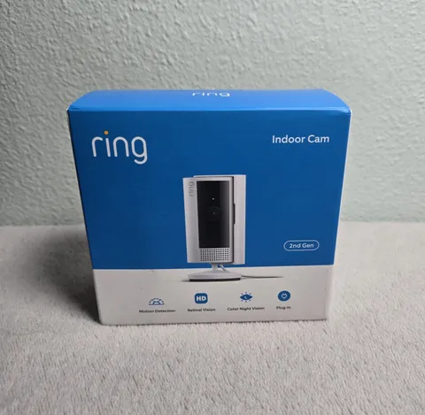 Ring Indoor Cam 2nd Gen Plug-In 1080p HD WiFi Security Camera White - New
