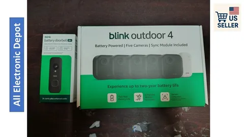 New Blink Outdoor 4 Battery Powered 5 Cameras System w/ Sync Module Doorbell 2K