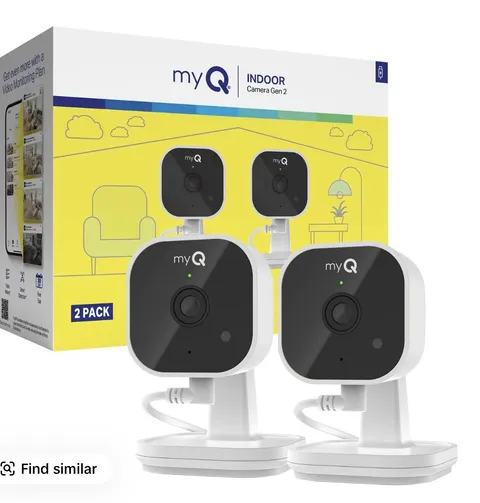 myQ Indoor Camera Gen 2 2-Pack Indoor Wi-Fi IP Surveillance Cameras 1080p