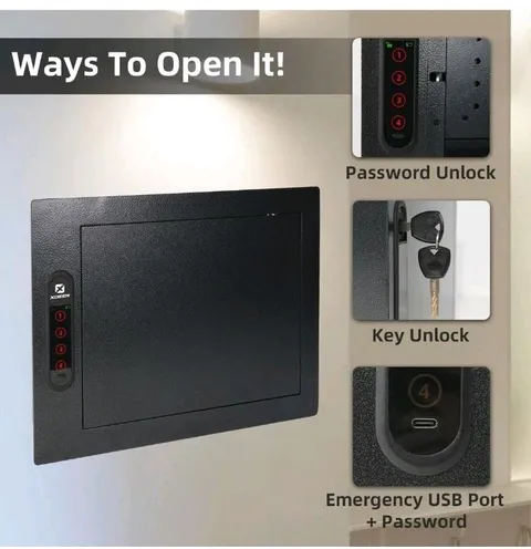 Hidden In Wall Safes Between 16" Studs with Removable Pegboard (Read)