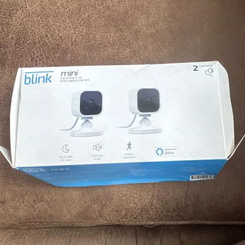 Blink Mini 1-Pack 1080p Indoor Wi-Fi Cameras, Alexa, Motion, 2-Way, White