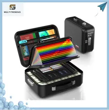 Fireproof Document Box Lock Water Resistant Safe Case for Files Laptop