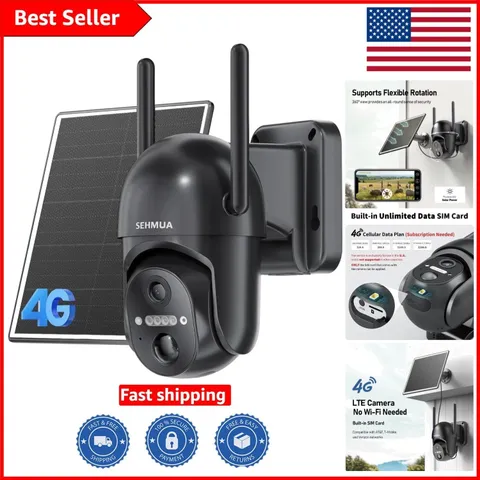 Wireless 4G LTE Solar Security Camera - 2K Night Vision for Complete Control