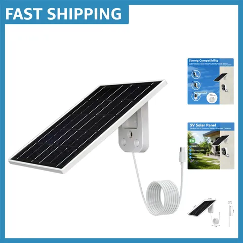 Monocrystalline Solar Panel for Security Cameras - Lead-Free, 5V USB-C