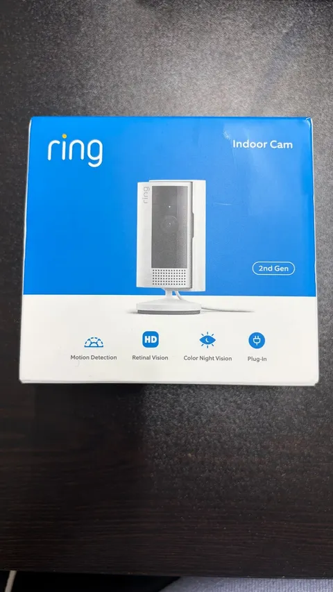 New Sealed Ring Indoor Cam 2nd Gen Plug-In 1080p HD WiFi Security Camera White