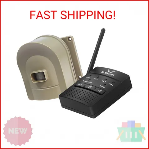 1/2 Mile Hosmart Driveway Alarm Wireless Sensor System & Driveway Sensor Alert S