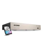 ZOSI H.265+ 8CH 5MP Lite 4-in-1 Surveillance DVR Recorders with Hard Drive 2TB f